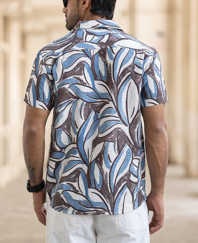 Abstract Print Cuban Shirt - Image 5
