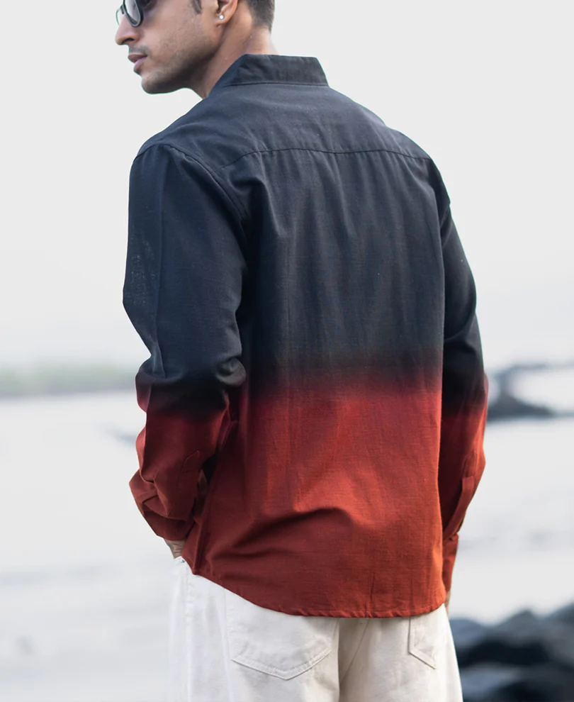 Black And Brown Ombre Shirt - Image 6