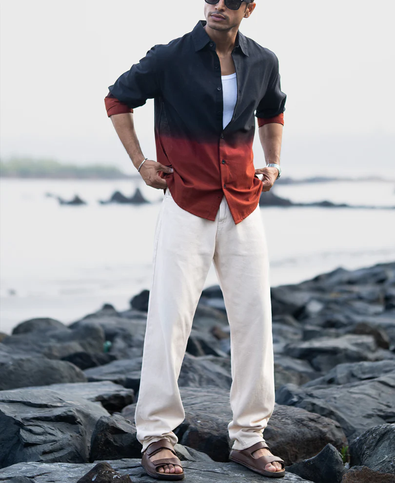 Black And Brown Ombre Shirt - Image 7
