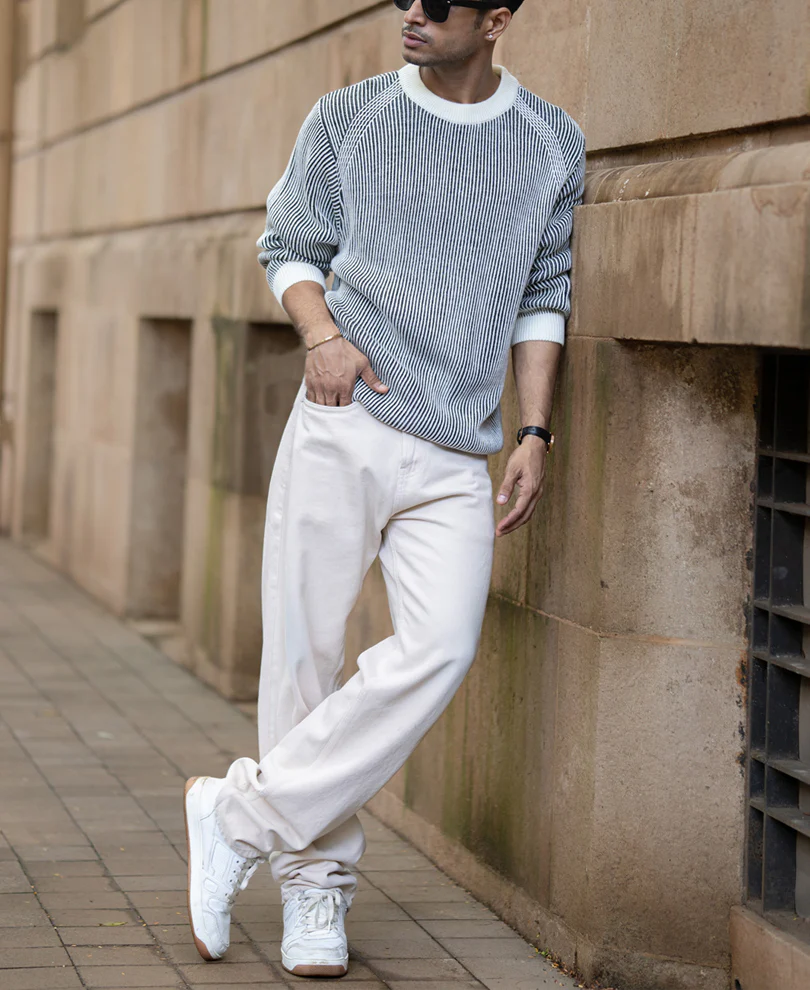 Black And White Striped Sweater - Image 6