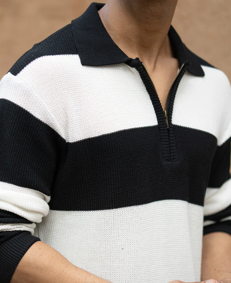 Black And White Striped T-Shirt - Image 3