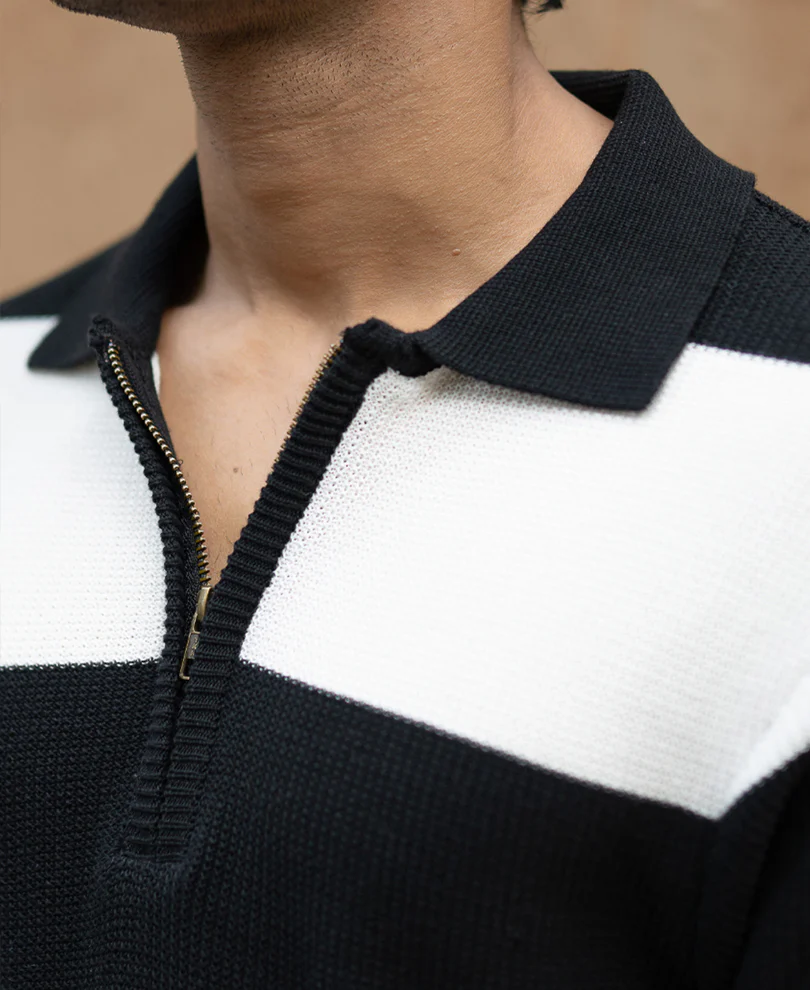 Black And White Striped T-Shirt - Image 4