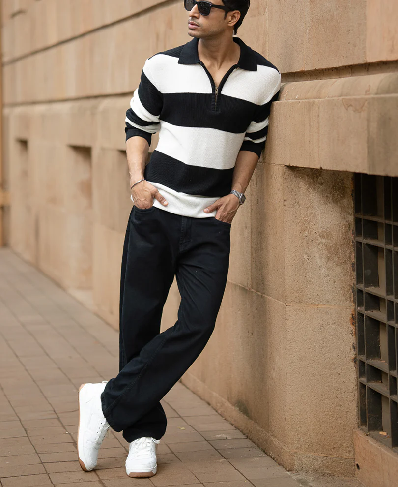 Black And White Striped T-Shirt - Image 6