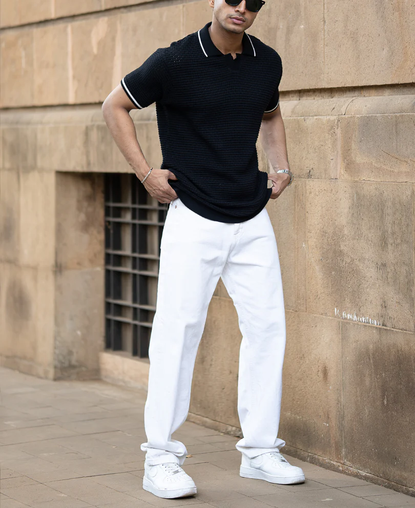 Black Knitted T-Shirt - Image 6