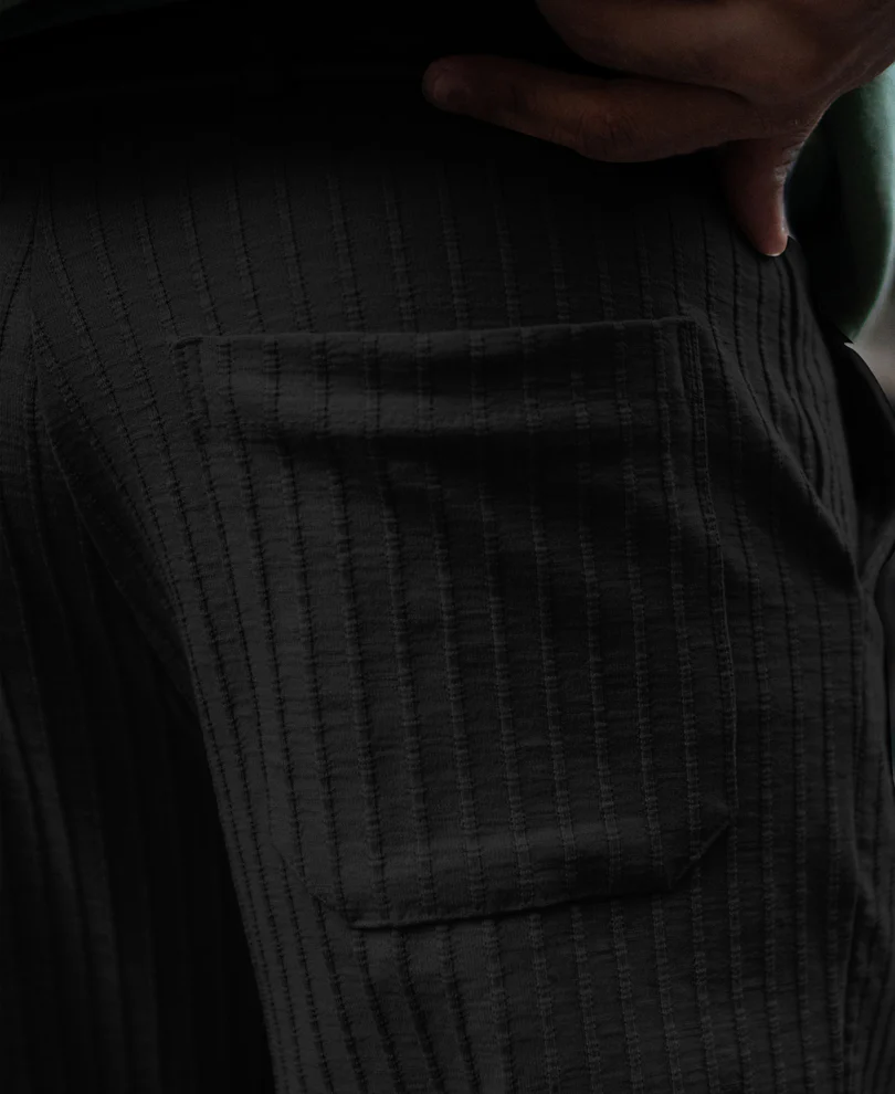 Black Rib Knit Pant - Image 4