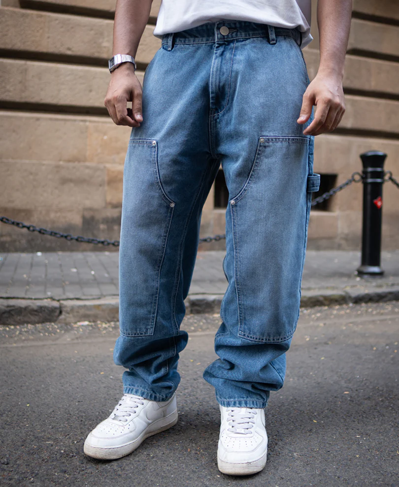 Blue Baggy Fit Basic Denim Jeans - Image 2