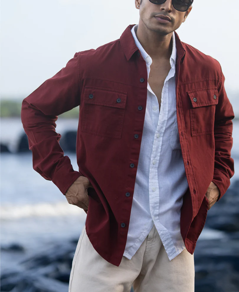 Brick Structure Cargo Overshirt - Image 3