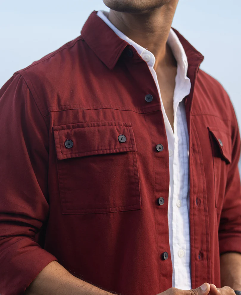 Brick Structure Cargo Overshirt - Image 4
