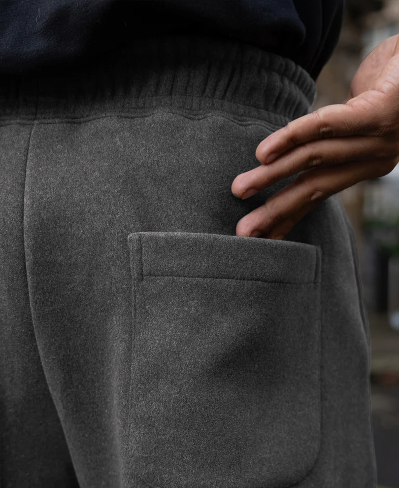 Dark Grey Melange Baggy Trackpant - Image 5