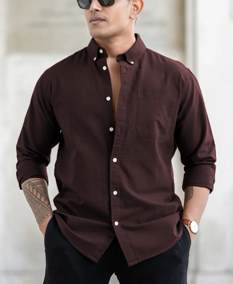 Brown Oxford Shirt - Image 2