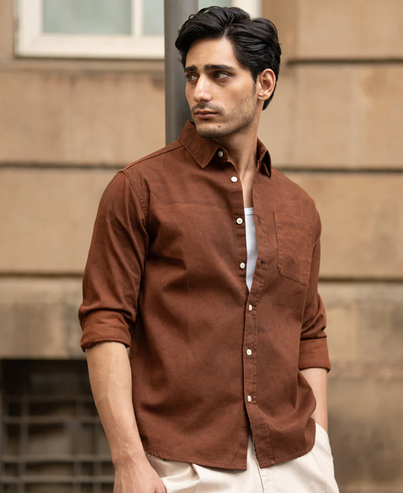 Brown Sprayed Shirt
