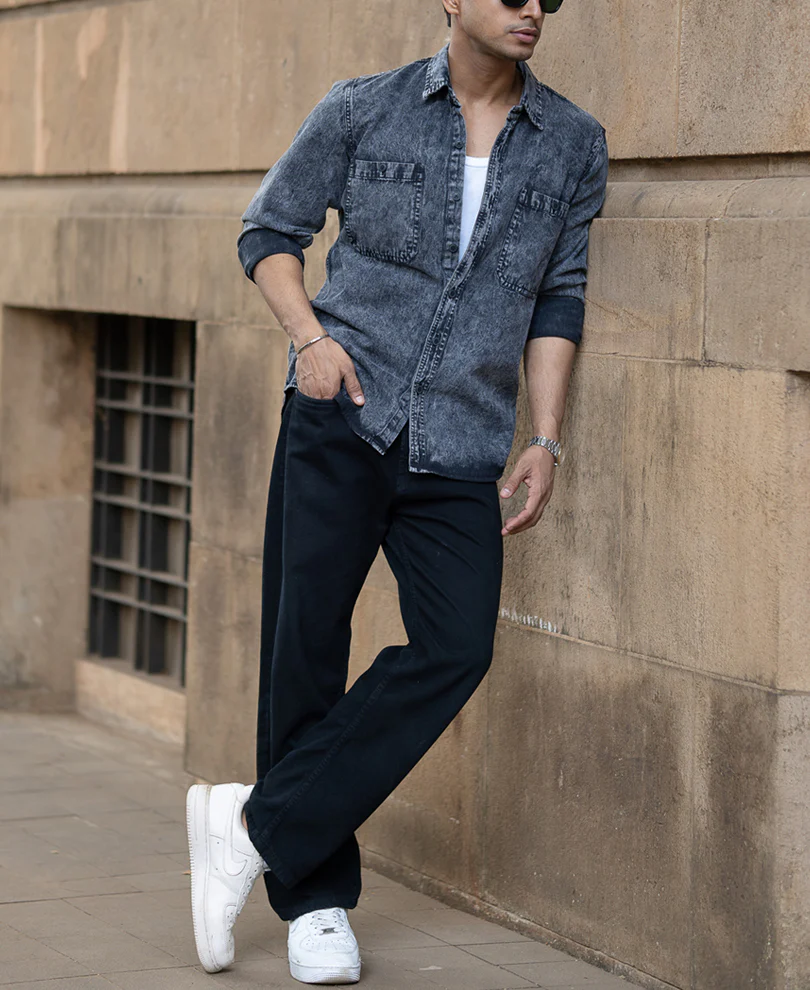 Carbon Black Regular Fit Full Sleeves Shirt - Image 6