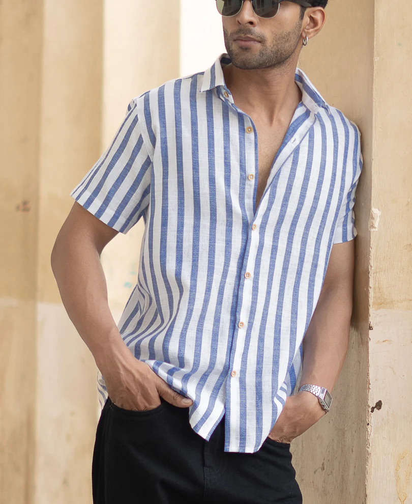 Royal Nautical Stripe Shirt - Image 2