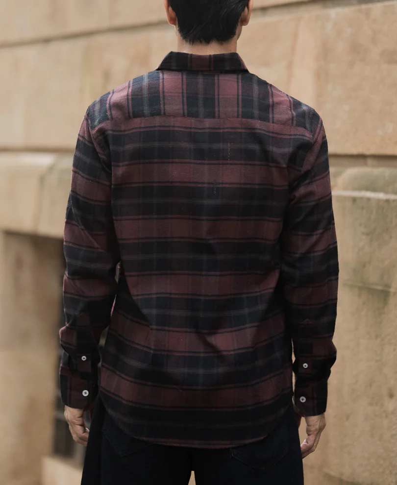 Burnt Brick Lightweight Checks Shirt - Image 6