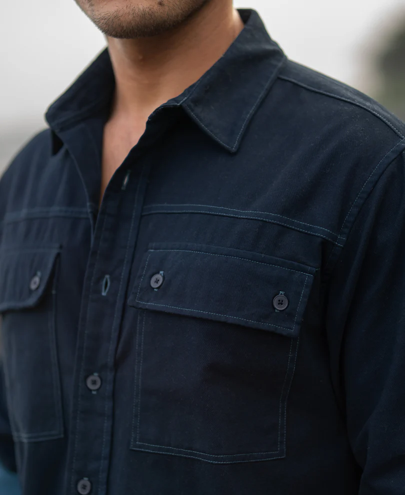 Dark Sky Structured Cargo Overshirt - Image 5