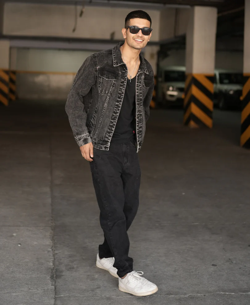 Dusty Black Ripped Denim Jacket - Image 5