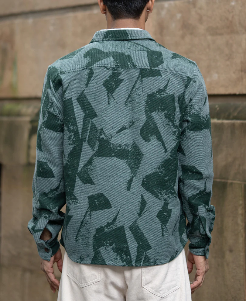 Green Jacquard Overshirt - Image 6