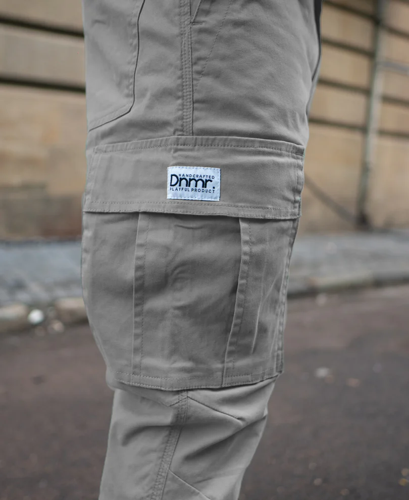 Grey Cotton Cargo Pants - Image 4