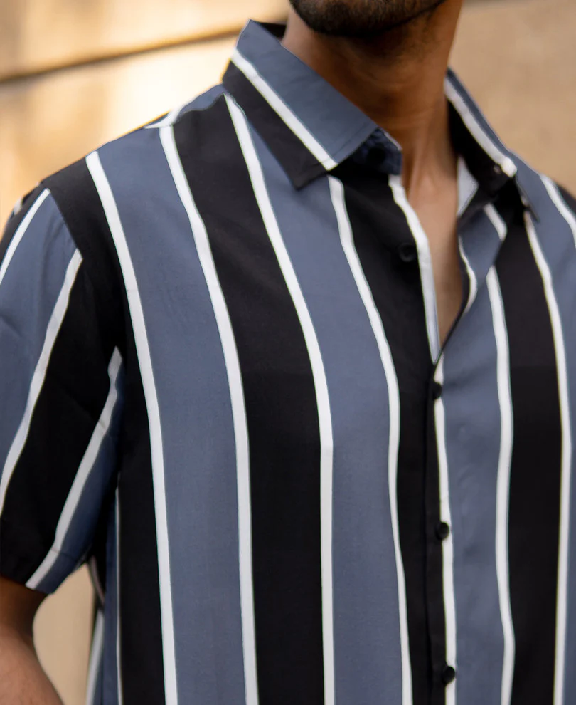Grey Stripe Shirt - Image 3