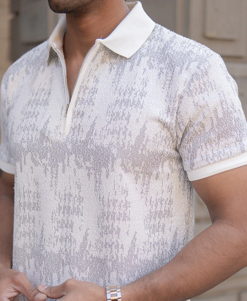 Grey Regular Fit Polo T-Shirt