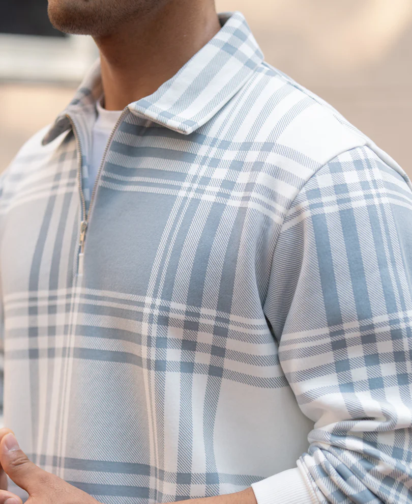 Grey Sky Checks Sweatshirt - Image 4