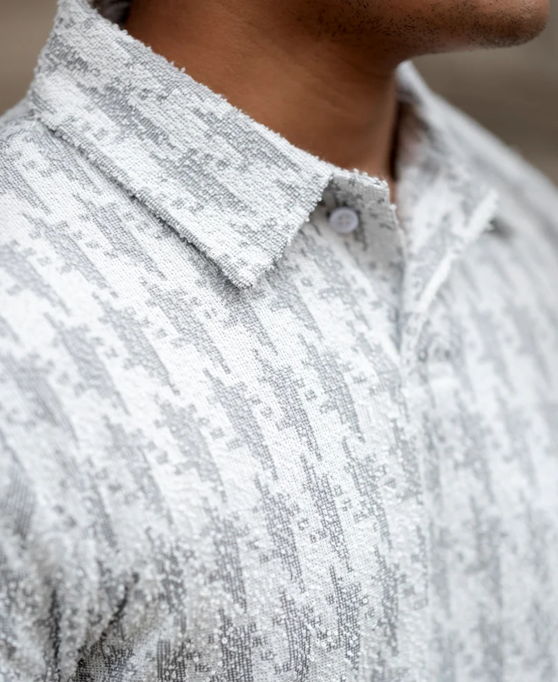 Grey Structured Polo Regular Fit T-Shirt - Image 5