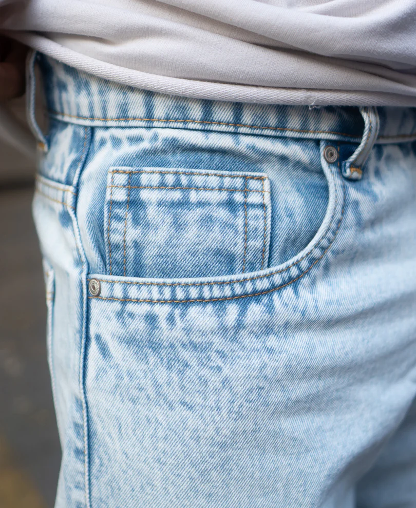 Ice Blue Washed Baggy Jeans - Image 5