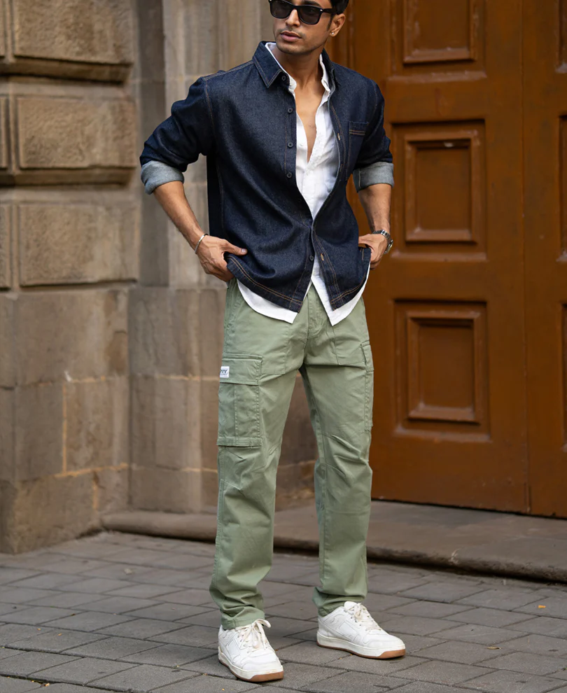 Indigo Denim Full Sleeves Overshirt - Image 7
