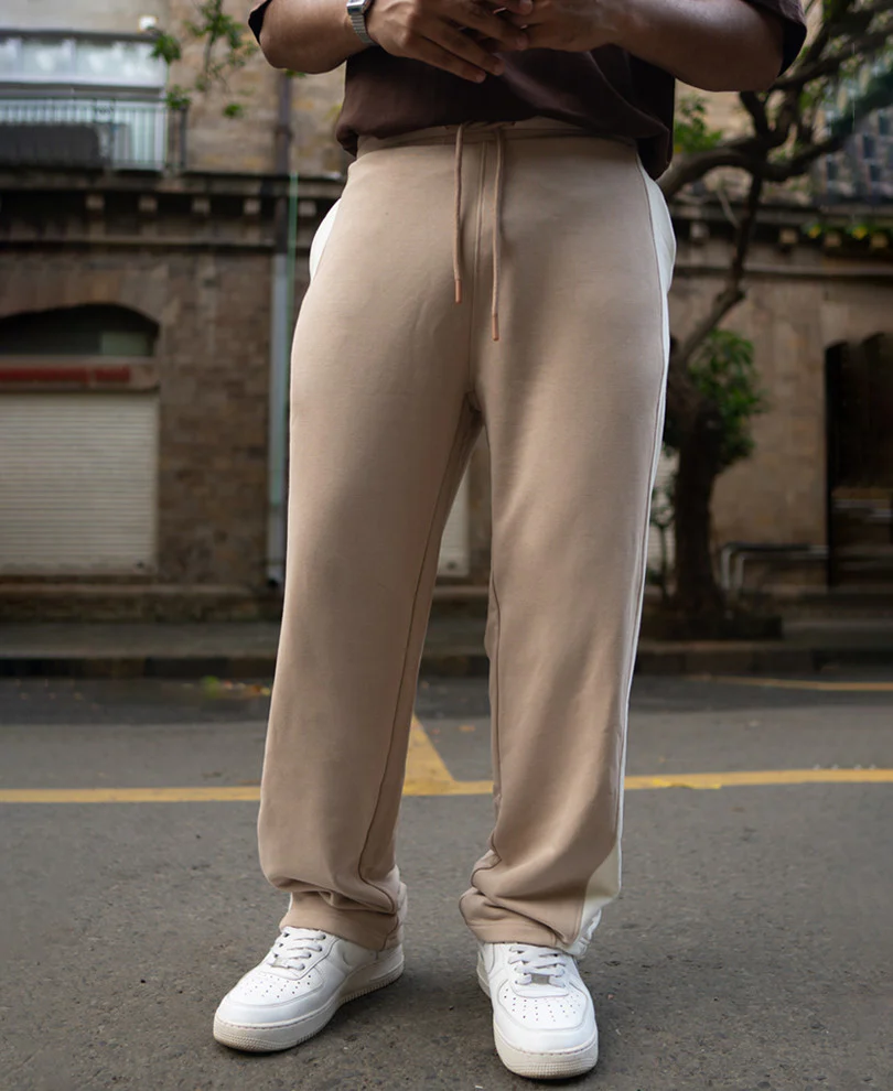 Light Beige Baggy Fit Track Pant - Image 3
