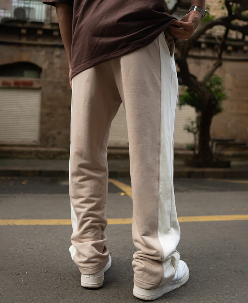 Light Beige Baggy Fit Track Pant - Image 4