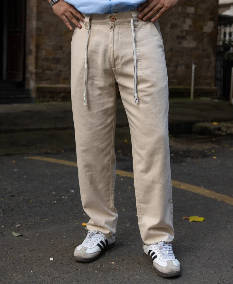 Light Beige Linen Trouser - Image 2