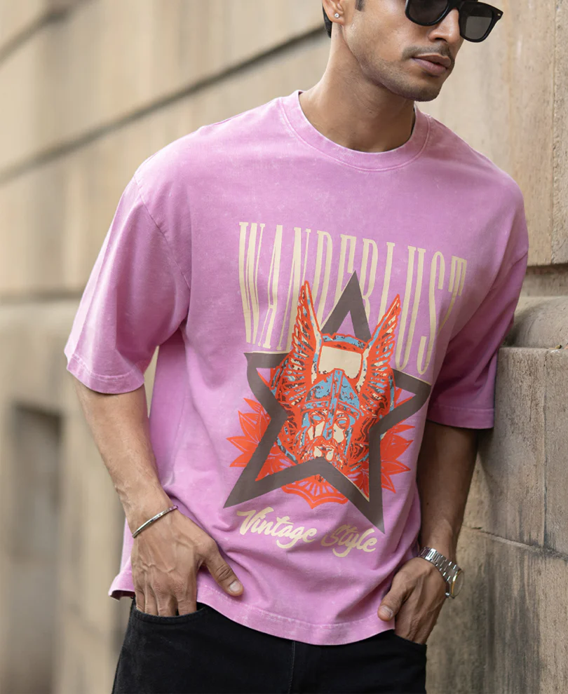 Light Pink Washed Graphic T-Shirt - Image 2