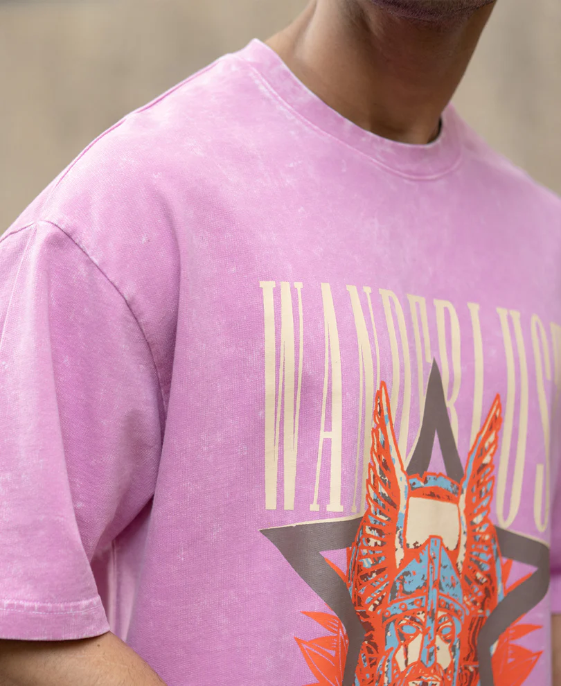 Light Pink Washed Graphic T-Shirt - Image 4
