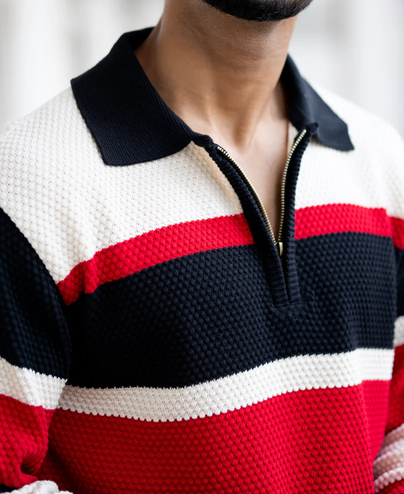 Multi Colour Regular Fit Full Sleeves T-Shirt - Image 4