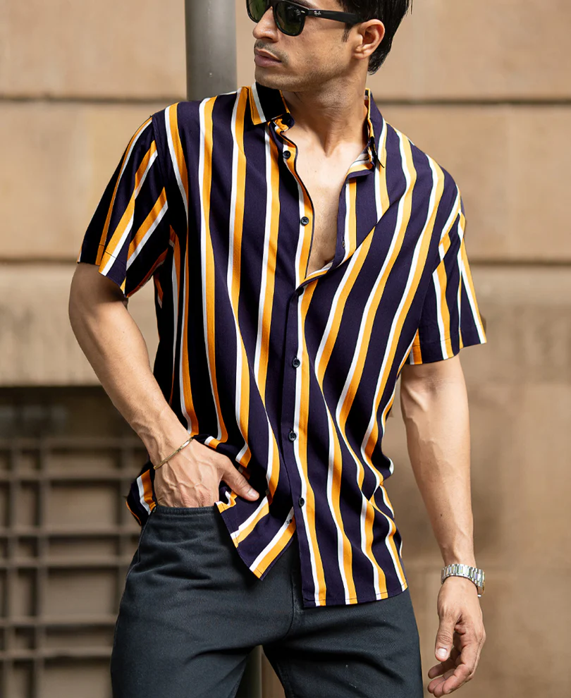 Multicolour Lightweight Striped Shirt - Image 2