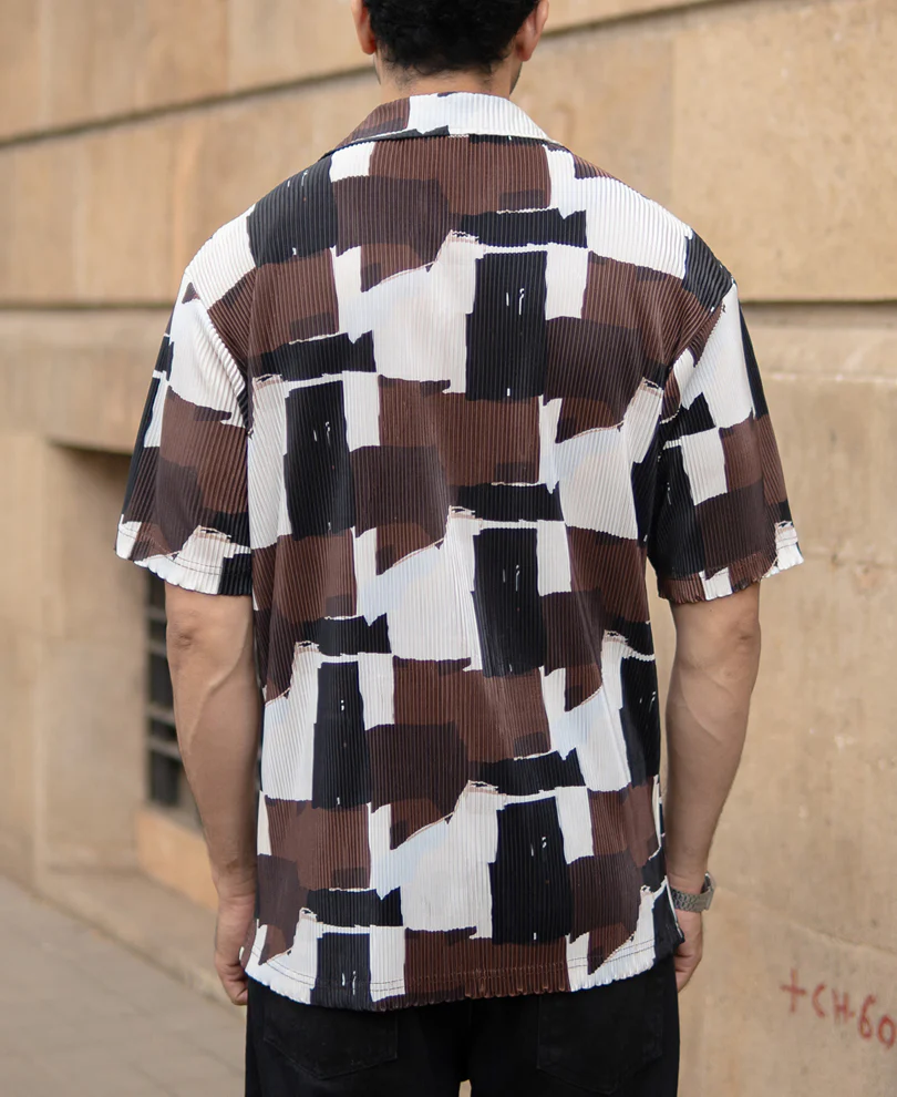 Multicolour Printed Pleat Shirt - Image 5