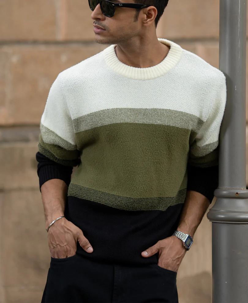 Multicolour Striped Knit Sweater - Image 2