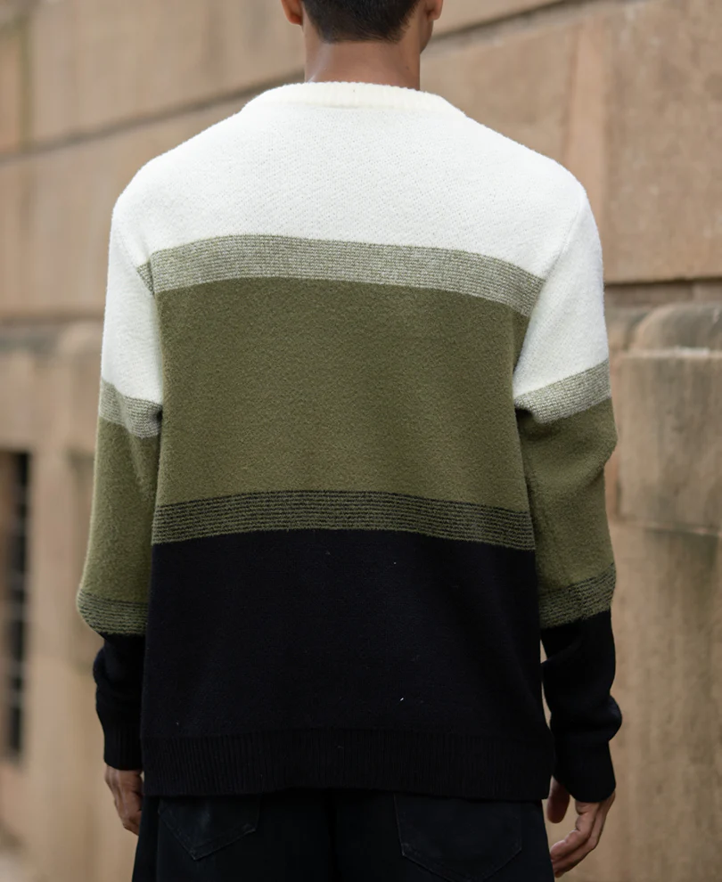 Multicolour Striped Knit Sweater - Image 3