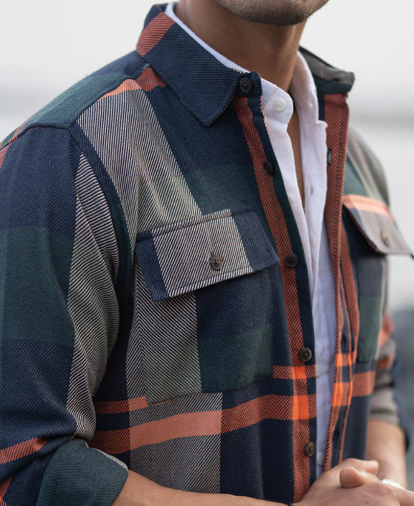 Multicolour Structure Checked Shirt - Image 4