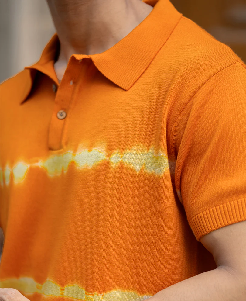 Mustard Tie-Dye Knitted T-Shirt - Image 4