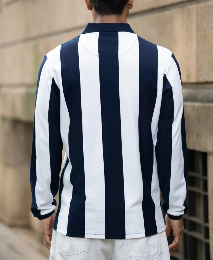 Navy And White Stripe Lightweight T-Shirt - Image 5