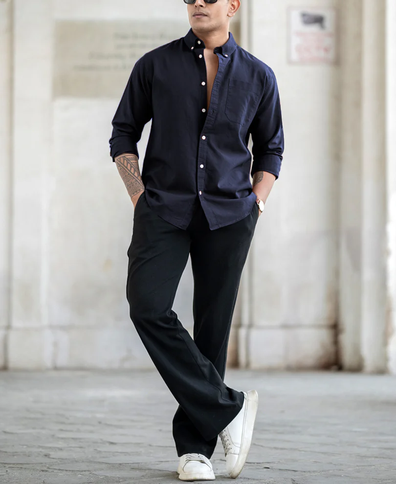 Navy Oxford Shirt - Image 5