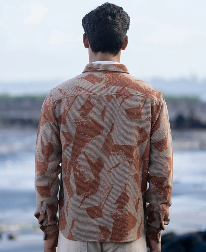Ochre Jacquard Overshirt - Image 6