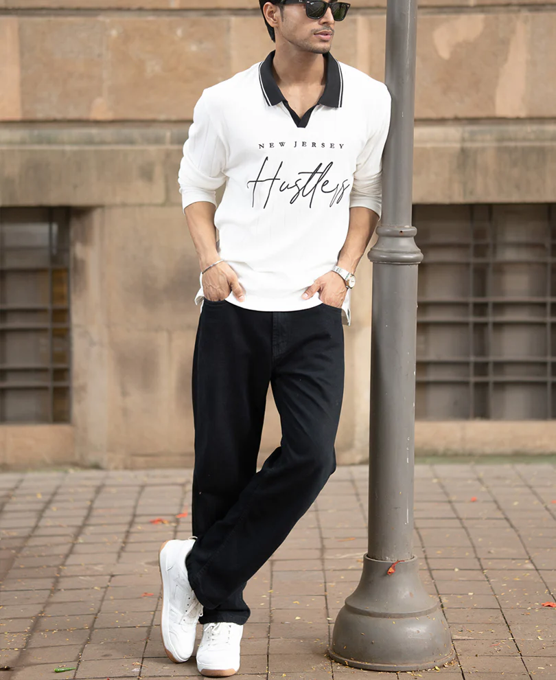 Off-White Embroidered Hustler Knit T-Shirt - Image 6