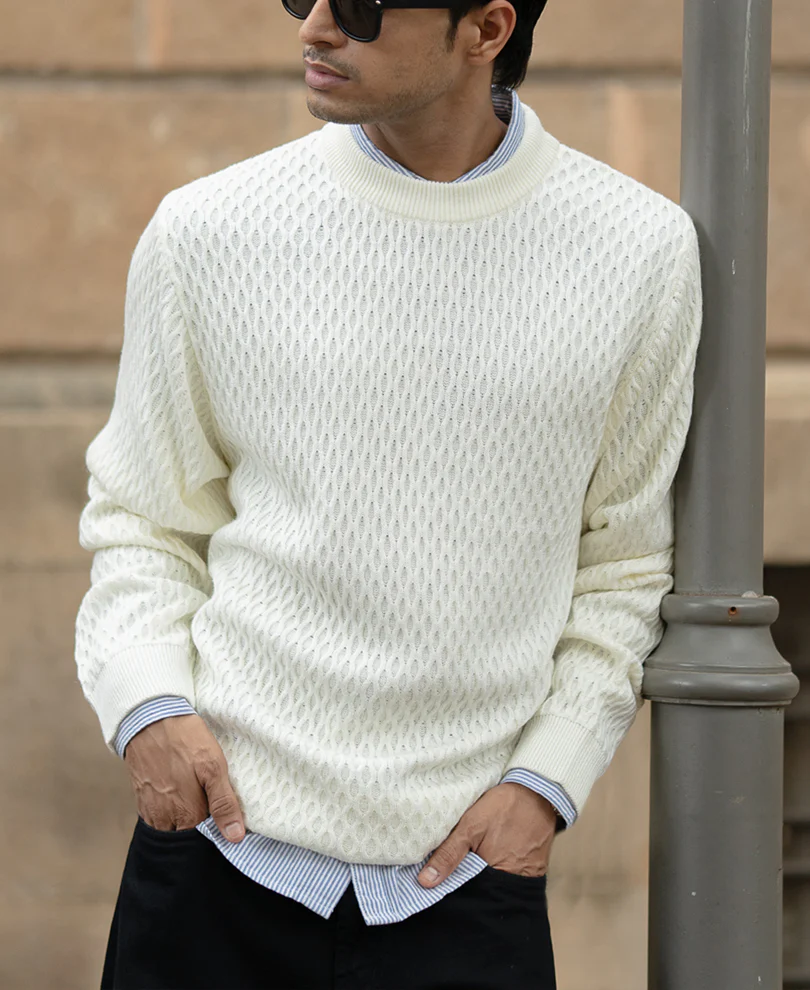 Off White Knitted Sweater - Image 2