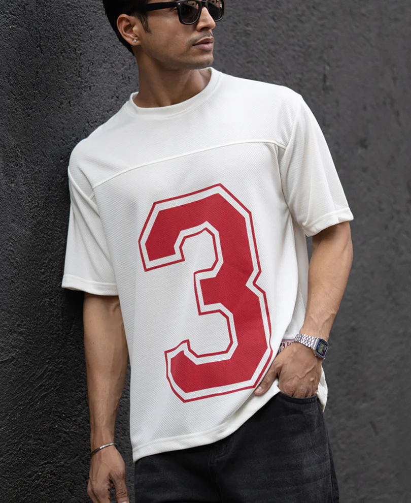 Off White Printed Jersey T-Shirt - Image 2