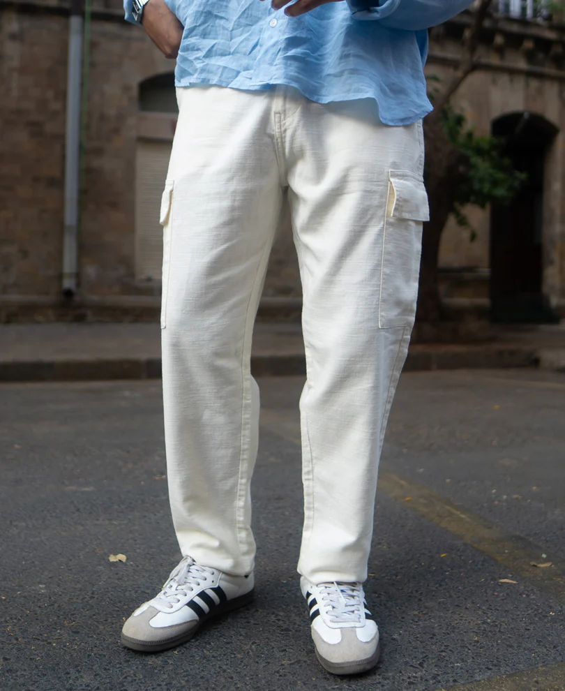 Off-White Structured Cotton Cargo Pant - Image 2