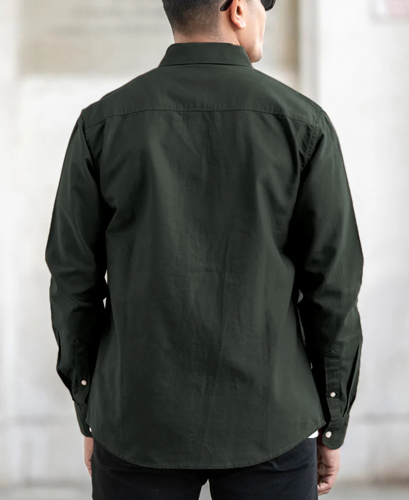 Olive Oxford Shirt - Image 3