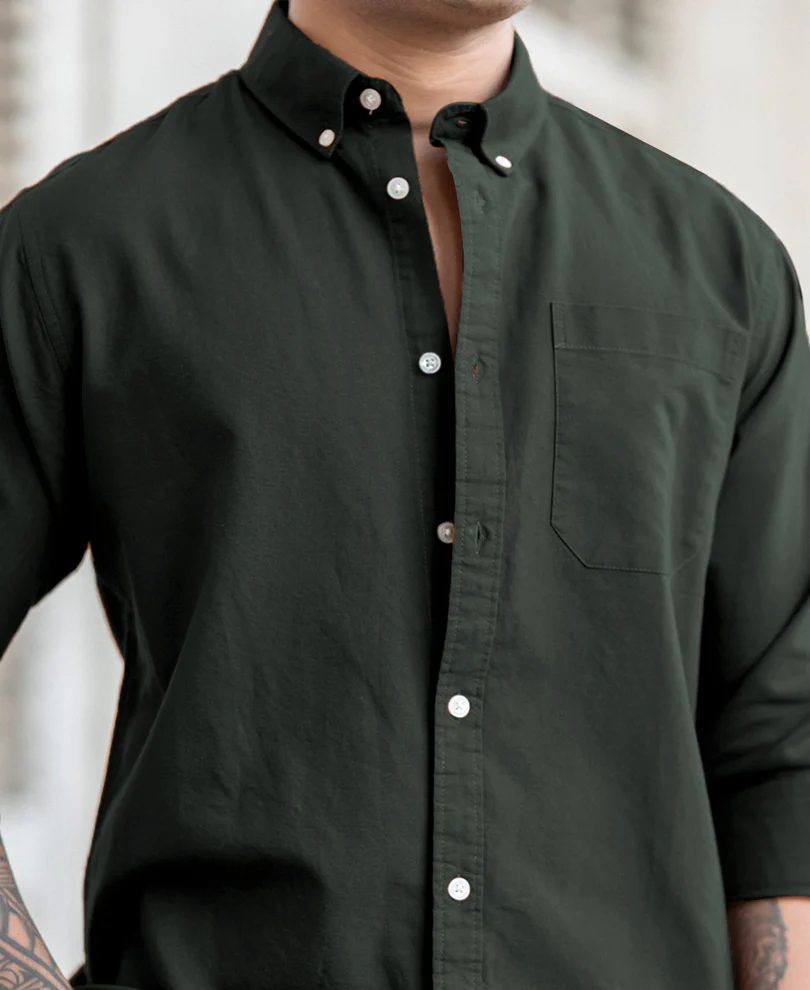 Olive Oxford Shirt - Image 4
