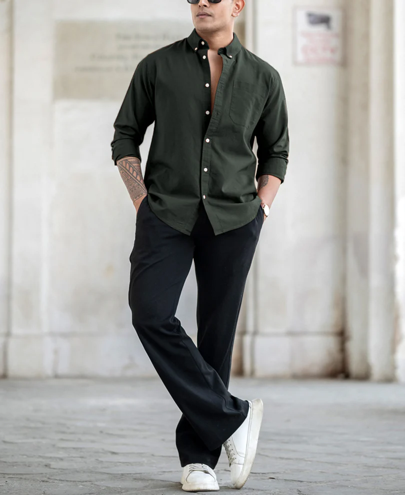 Olive Oxford Shirt - Image 5